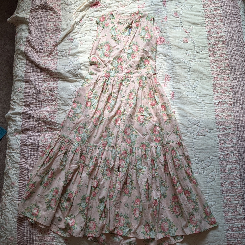 NWT April Cornell Soft Rose Genevieve Hostess Dress